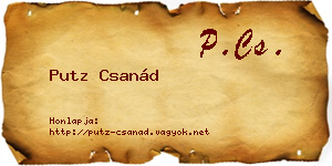 Putz Csanád névjegykártya